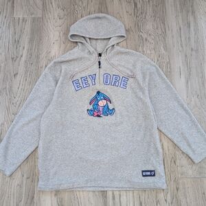 Disney Vintage Eeyore Quarter Zip Fleece Hoodie